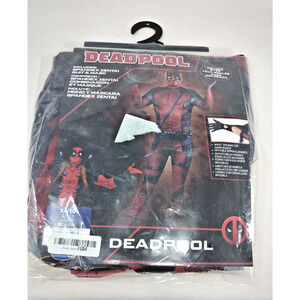 Authentic NEW Deadpool Costume Jazwares Adult X-Large Spandex Zentai Suit Mask